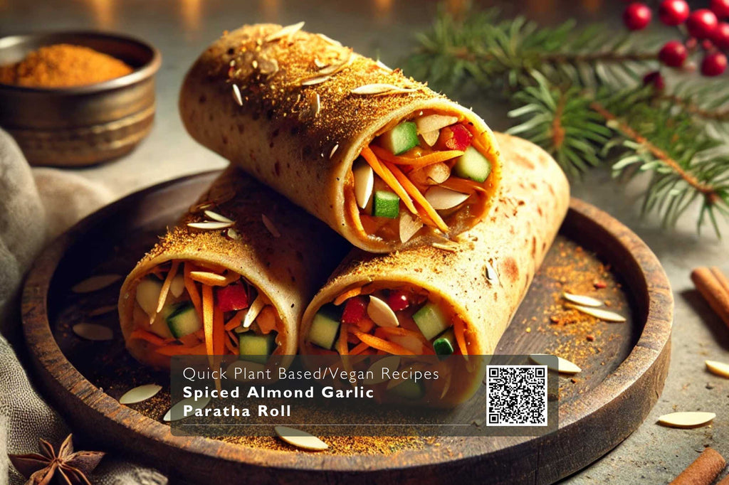 plant_food_recipes_12th_dec_24_spiced_almond_garlic_paratha_roll