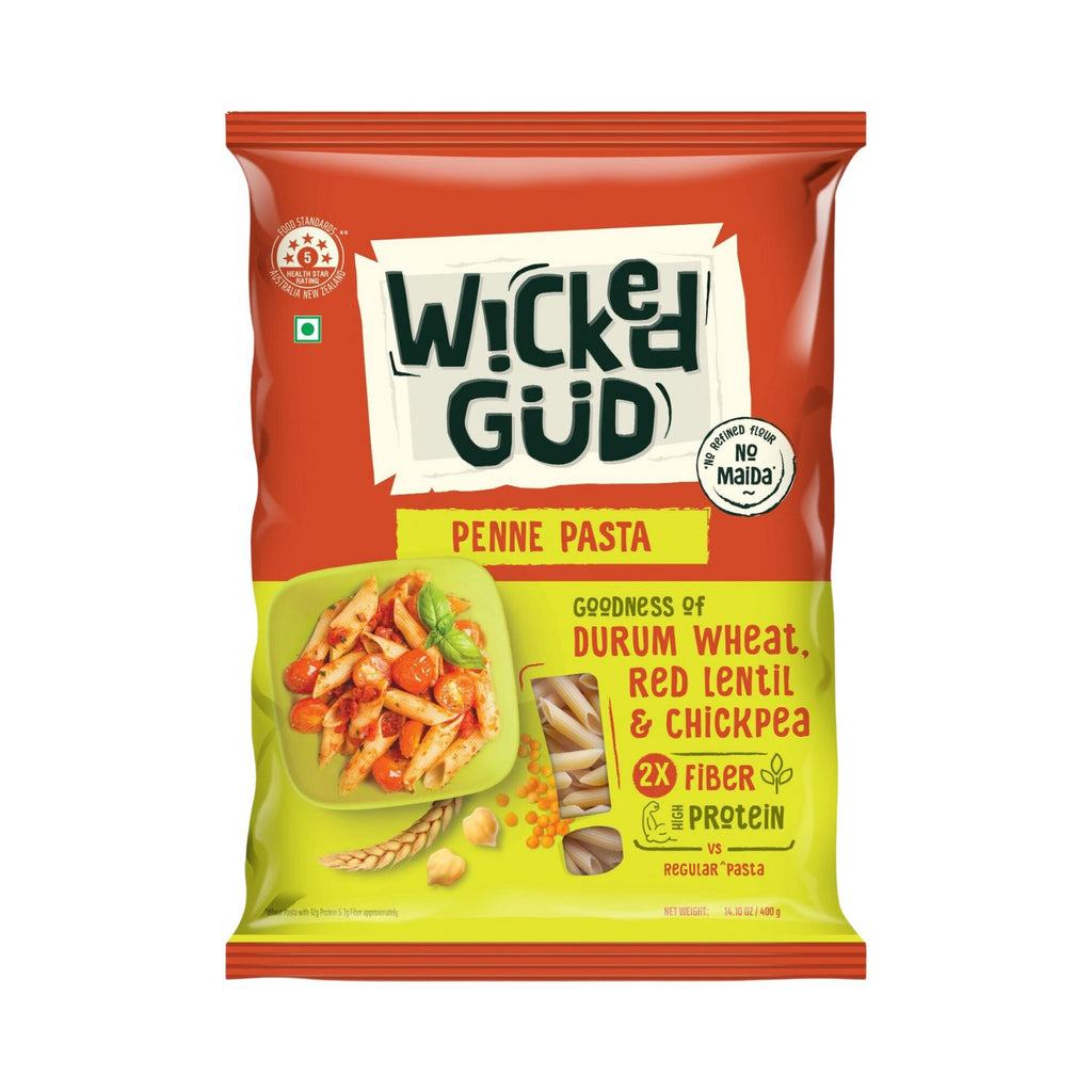 Wicked-Gud-Penne-Pasta-400g-Made-with-Durum-Wheat-Front