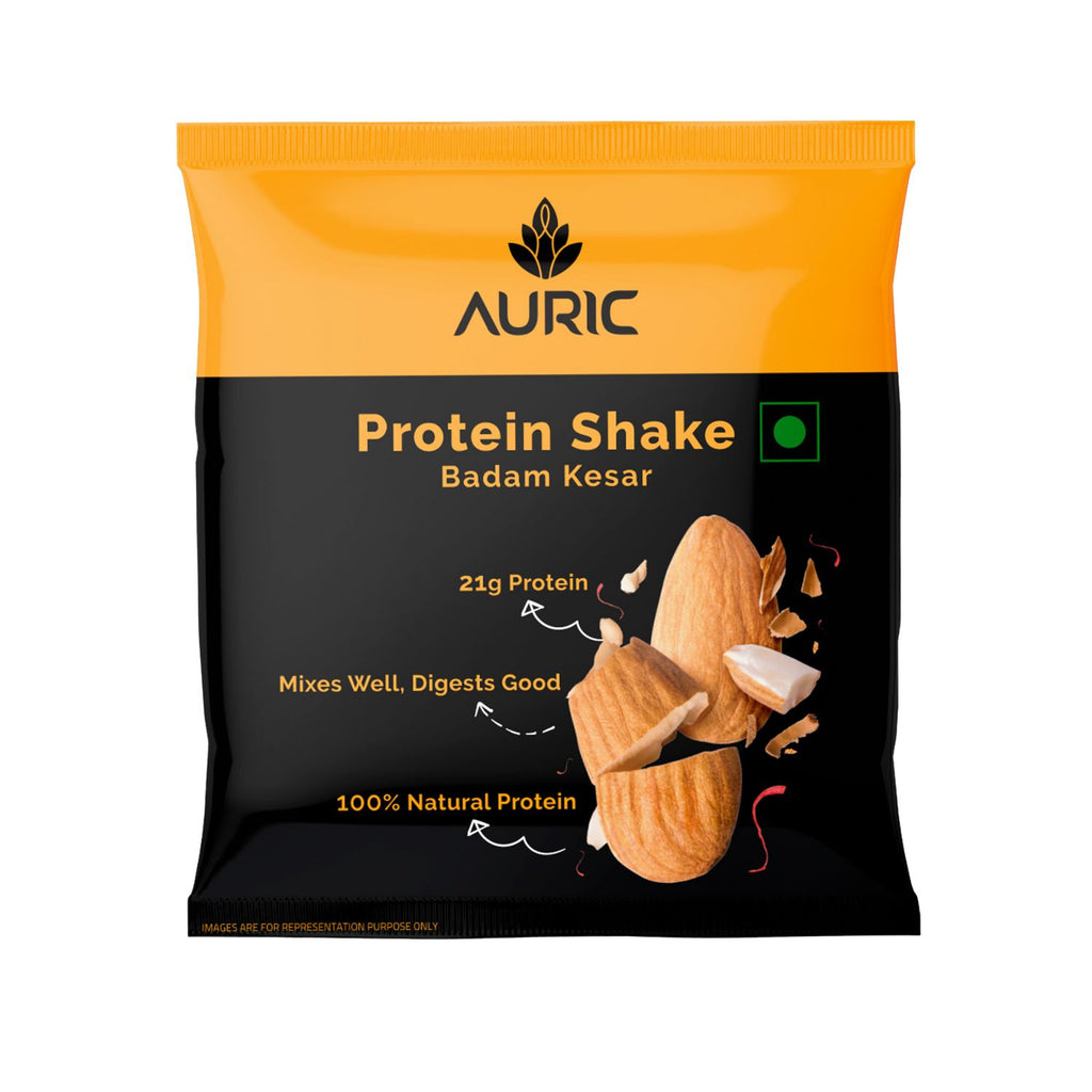 Auric_Plant_Protein_Powder_Badam_Kesar_Vegan_288g_36g_8_Sachets_Front