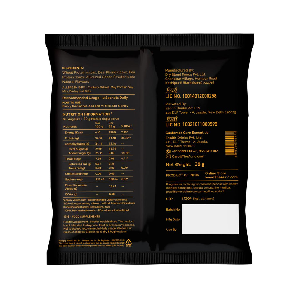 Auric_Plant_Protein_Powder_Dark_Chocolate_Vegan_312g_39g_8_Sachets_Back