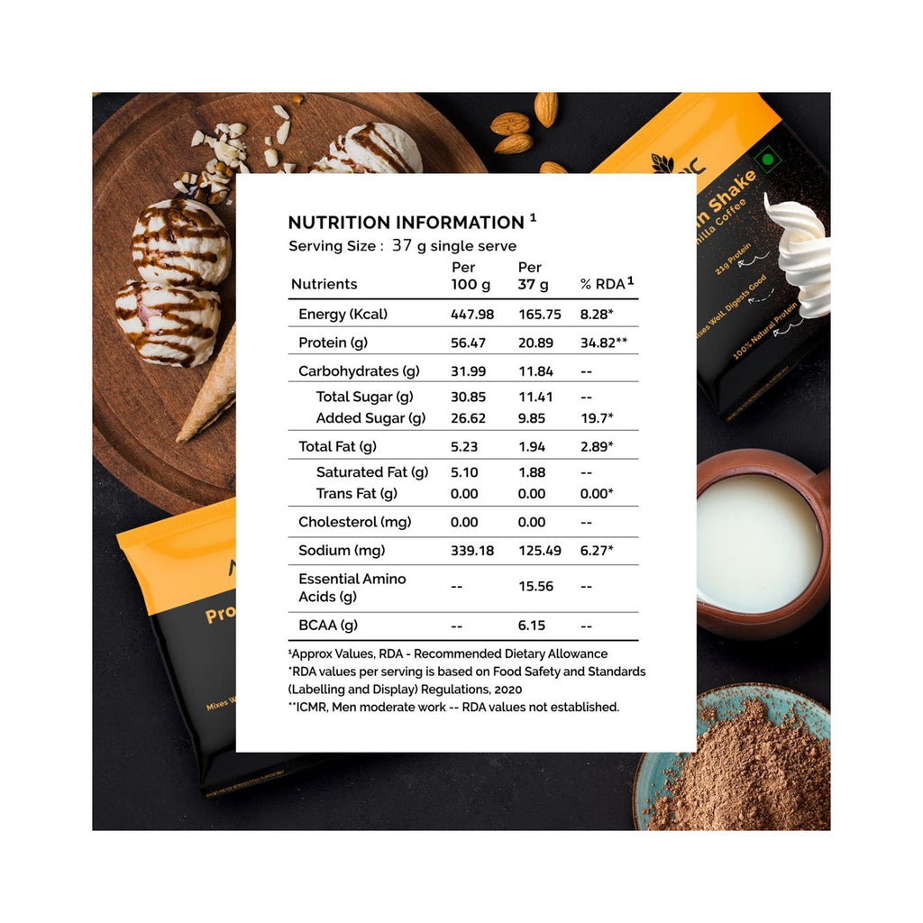 Auric_Plant_Protein_Powder_Vanilla_Coffee_Vegan_296g_37g_8_Sachets_Nutrition