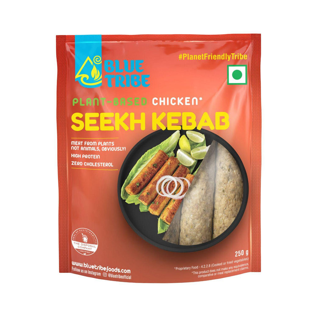 Blue_Tribe_Plant_Based_Chicken_Seekh_Kebab_250g_Front