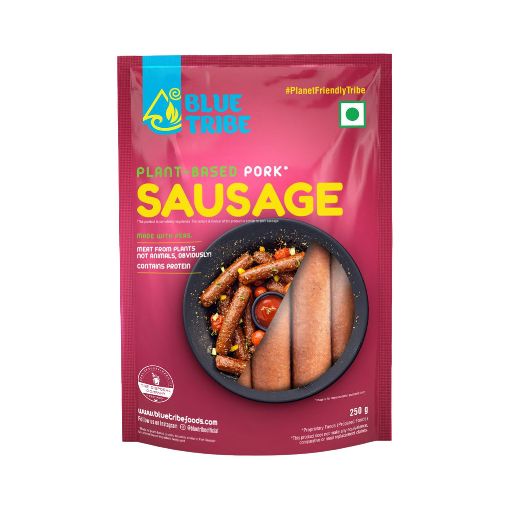 Blue_Tribe_Plant_Based_Pork_Sausages_250g_Front