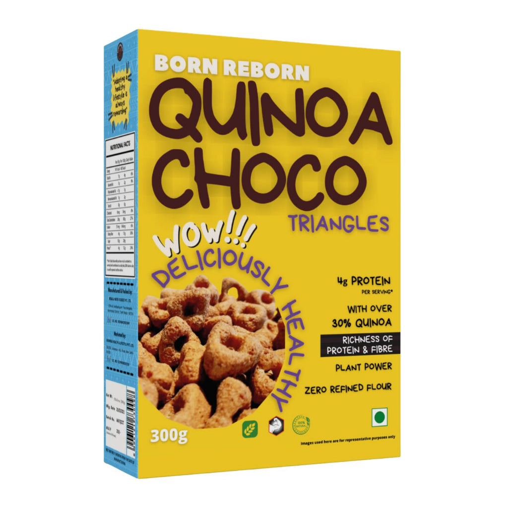 Born-Reborn-Quinoa-Choc-Triangles-Breakfast-Cereal-300g-Front