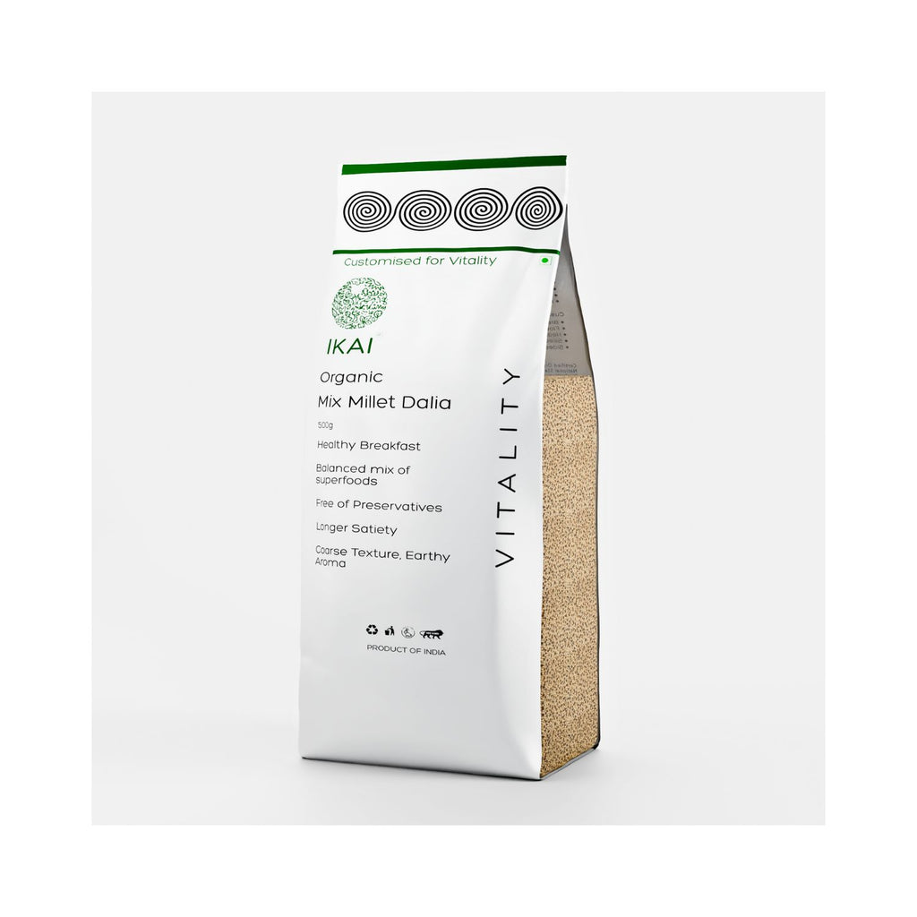Ikai Organic Mix Millet Dalia package on a white background
