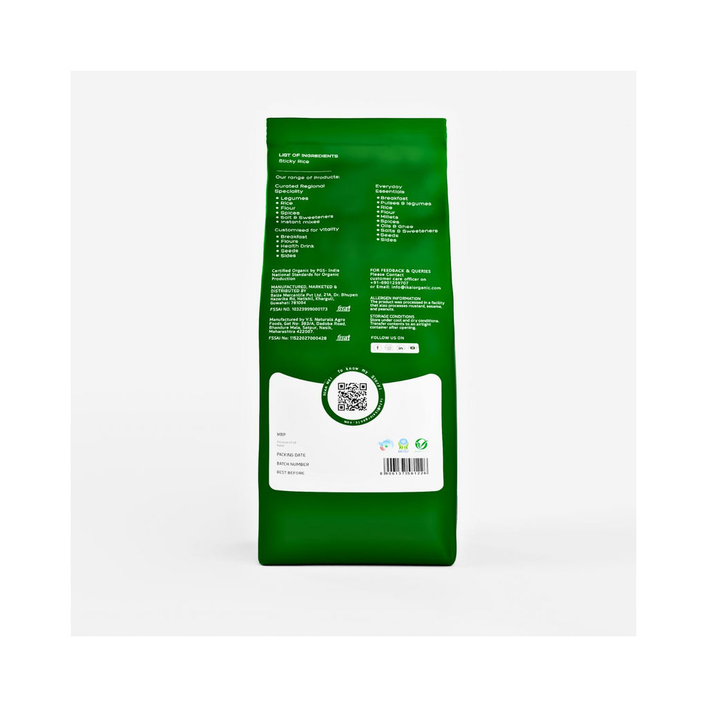 Green package with text and QR code on a white background