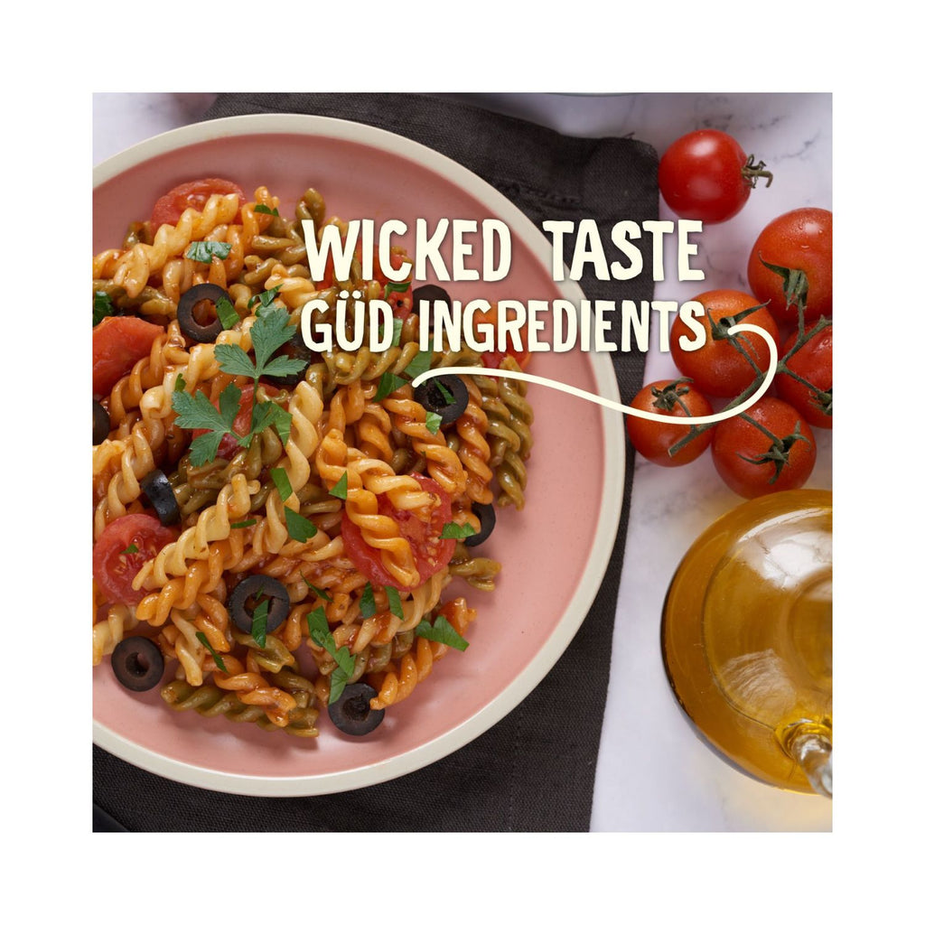 Wicked-Gud-Fusilli-Pasta-400g-Made-with-Durum-Wheat-Plated