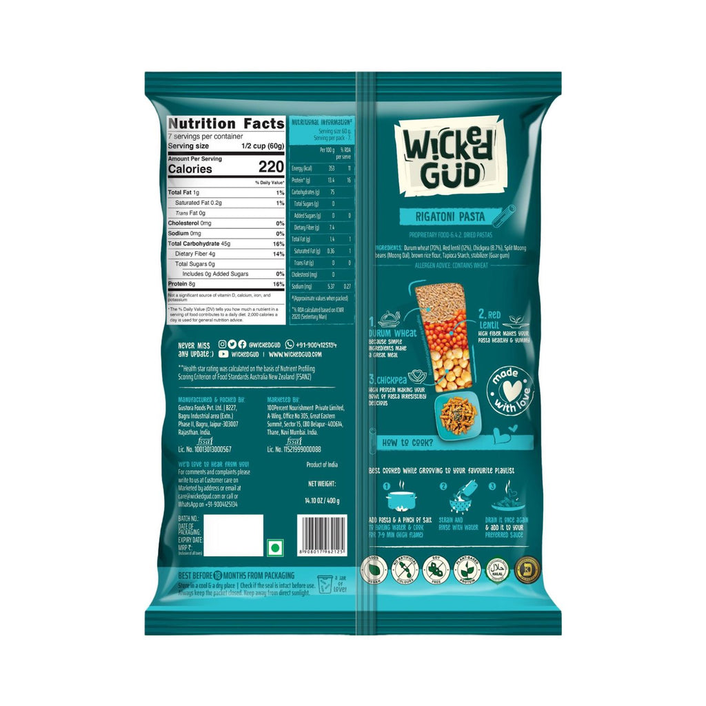 Wicked-Gud-Rigaton-Pasta-400g-Made-with-Durum-Wheat-Back