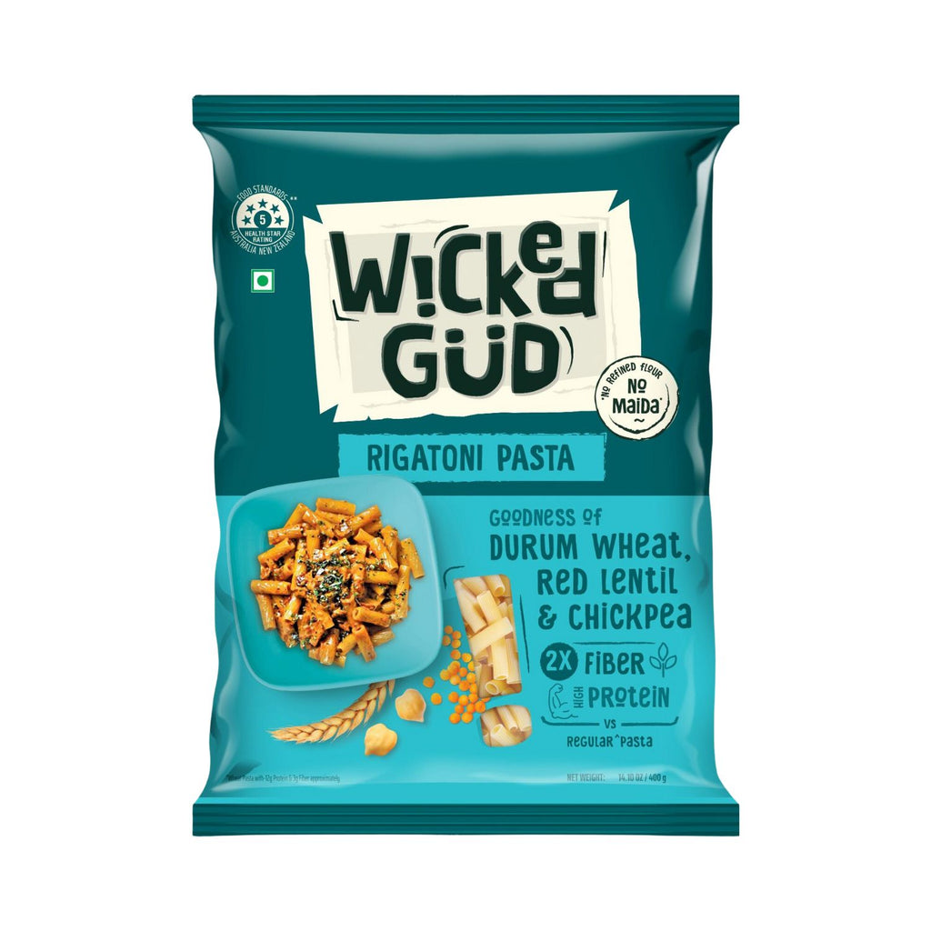 Wicked-Gud-Rigaton-Pasta-400g-Made-with-Durum-Wheat-Front