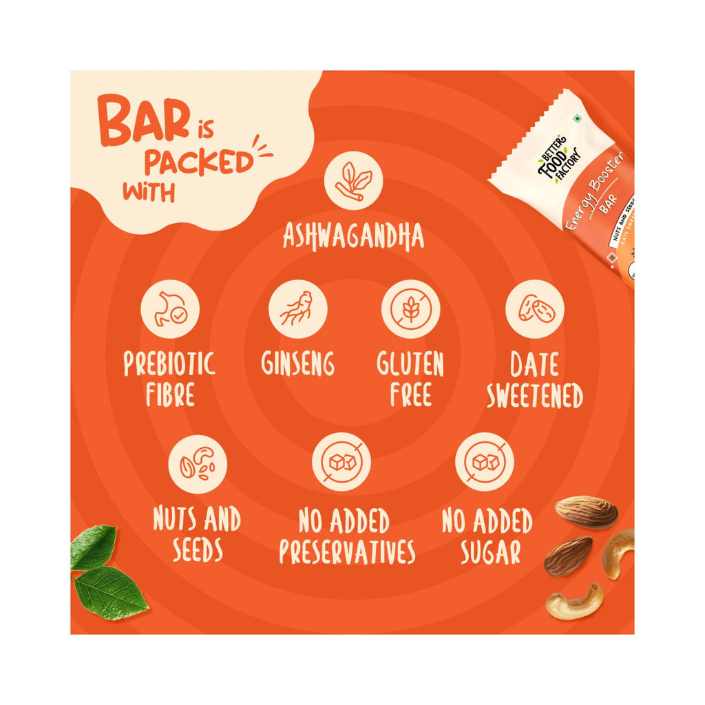 better_food_factory_energy_booster_bar_nuts_and_seeds_flavour_vegan_pack_of_8_pack_front_benefits