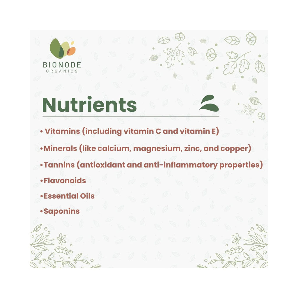 bionode_organics_arjuna_powder_100g_nutritients