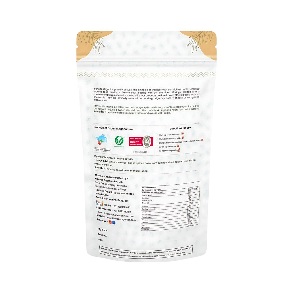 bionode_organics_arjuna_powder_100g_pack_back