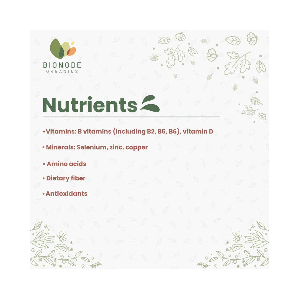 bionode_organics_shiitake_mushroom_powder_100g_nutrients