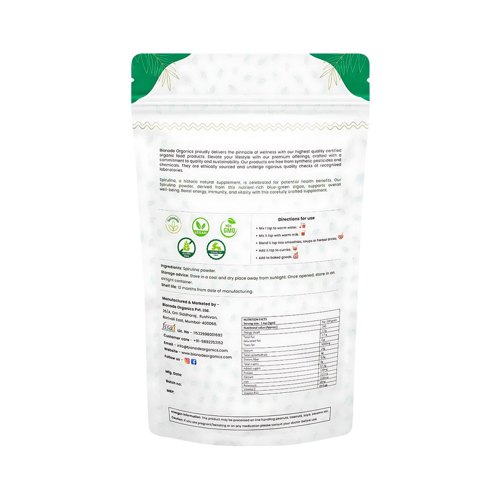 bionode_organics_spirulina_powder_100g_pack_back