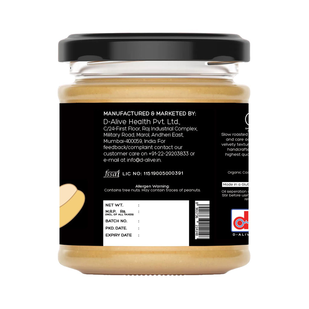 d-alive_organic_cashew_butter_unsweetened_180g_jar_back