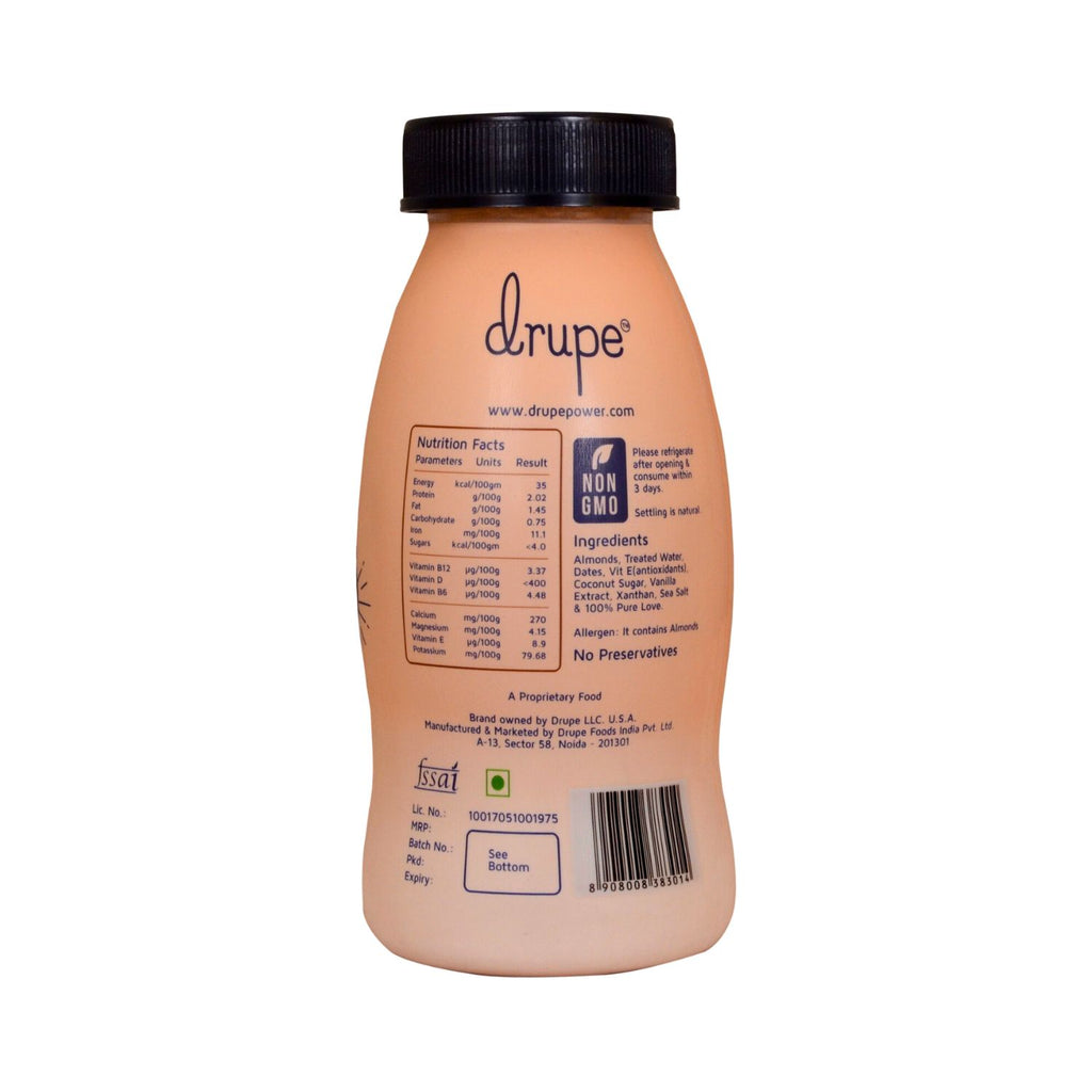 drupe_vanilla_almond_milk_organic_lactose_free_vegan_pack_of_6_200ml_bottle_back