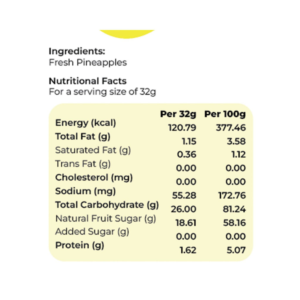 fresa_frootz_freeze_dried_pineapple_32g_pack_nutrition