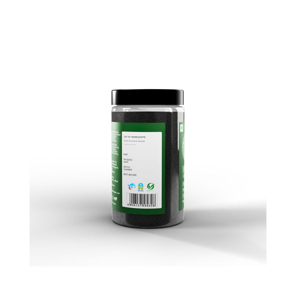 Jar with a green label on a white background