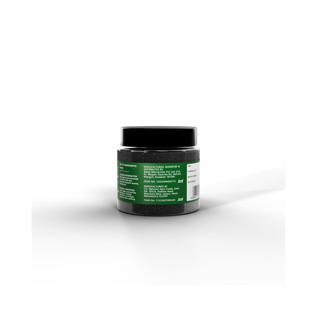 Jar with manufacturing info on a green label on a white background