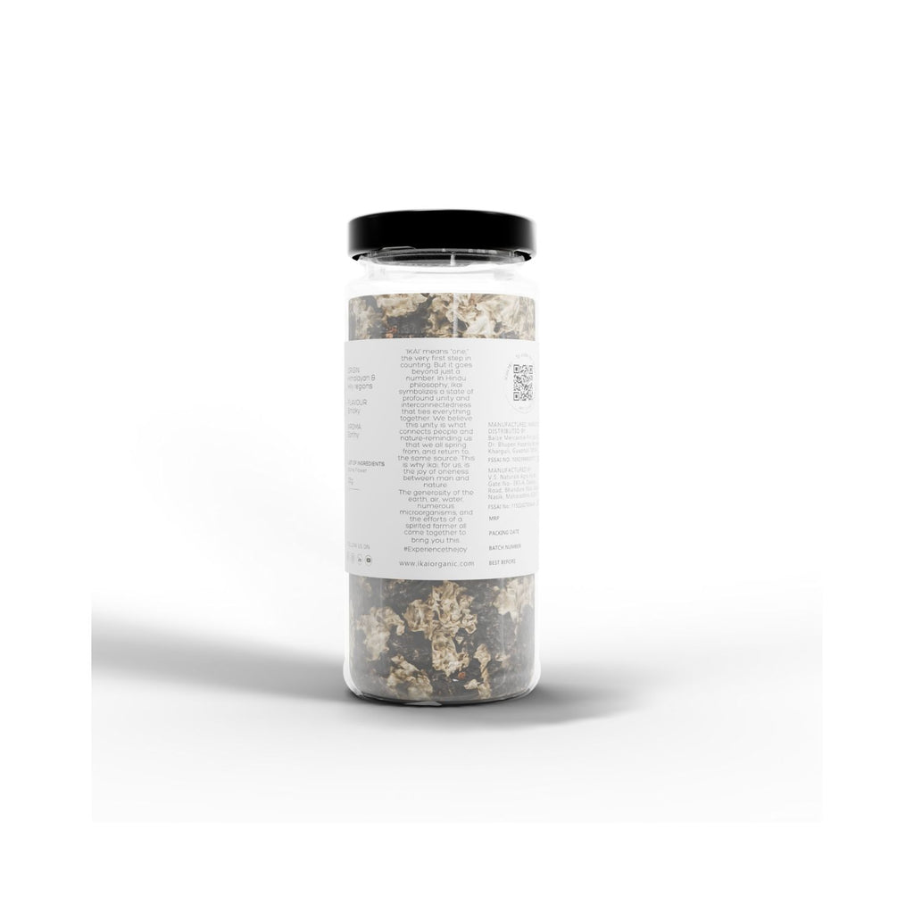 Jar of IKAI Natural Stone Flower with Ikai origins on a label on a white background