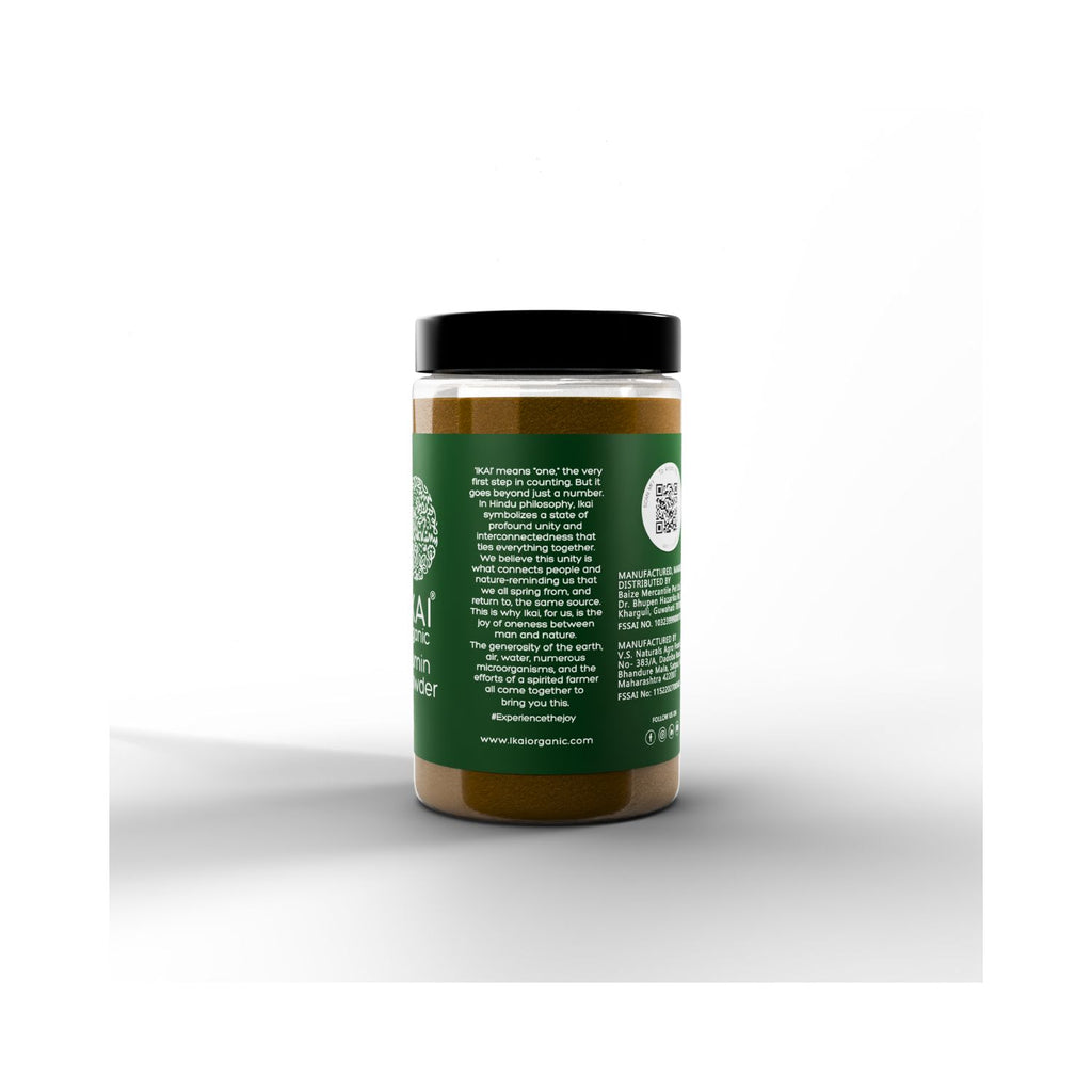 Jar of rosemary butter with a green label about Ikai on a white background