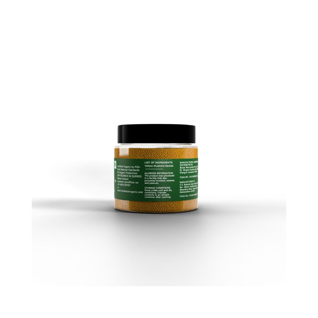 Jar with a green label with an ingredients list on a white background
