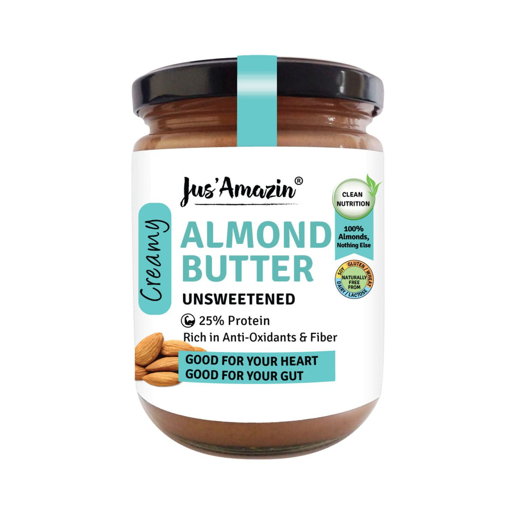 jus_amazin_creamy_almond_butter_unsweetened_25__protein_vegan_500g_jar_front