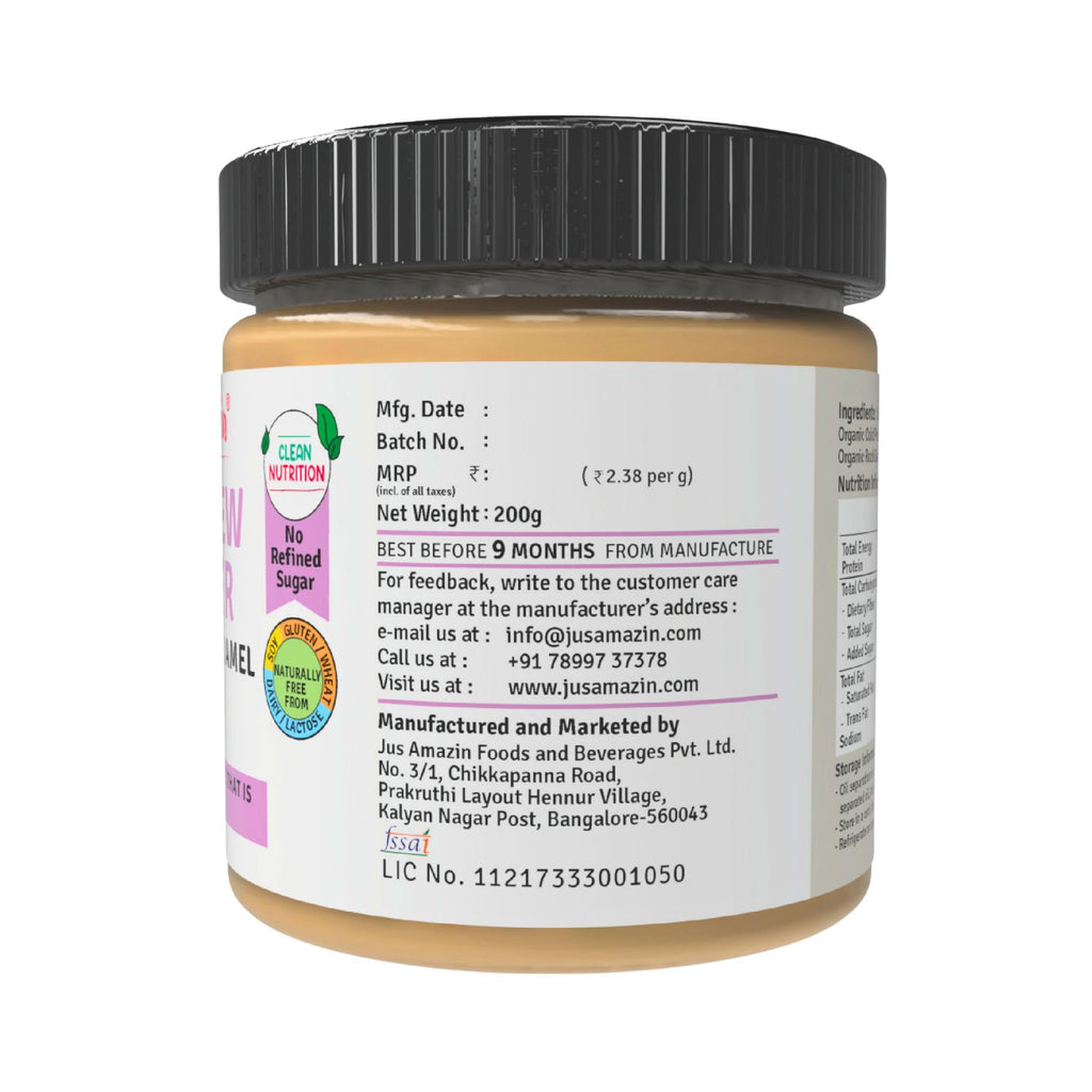 jus_amazin_creamy_cashew_butter_salted_caramel_17.4__protein_vegan_200g_jar_back