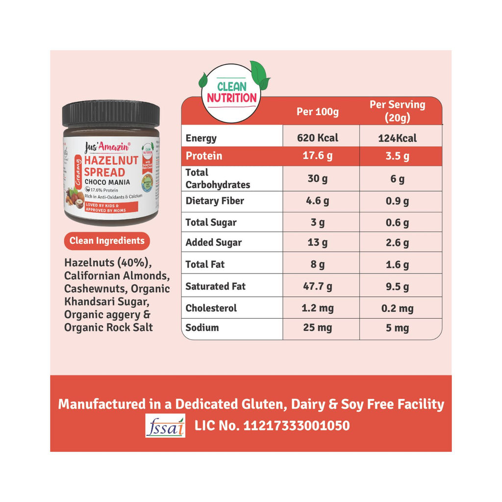 jus_amazin_creamy_hazelnut_spread_choco_mania_17.6__protein_vegan_200g_jar_front_nutrition