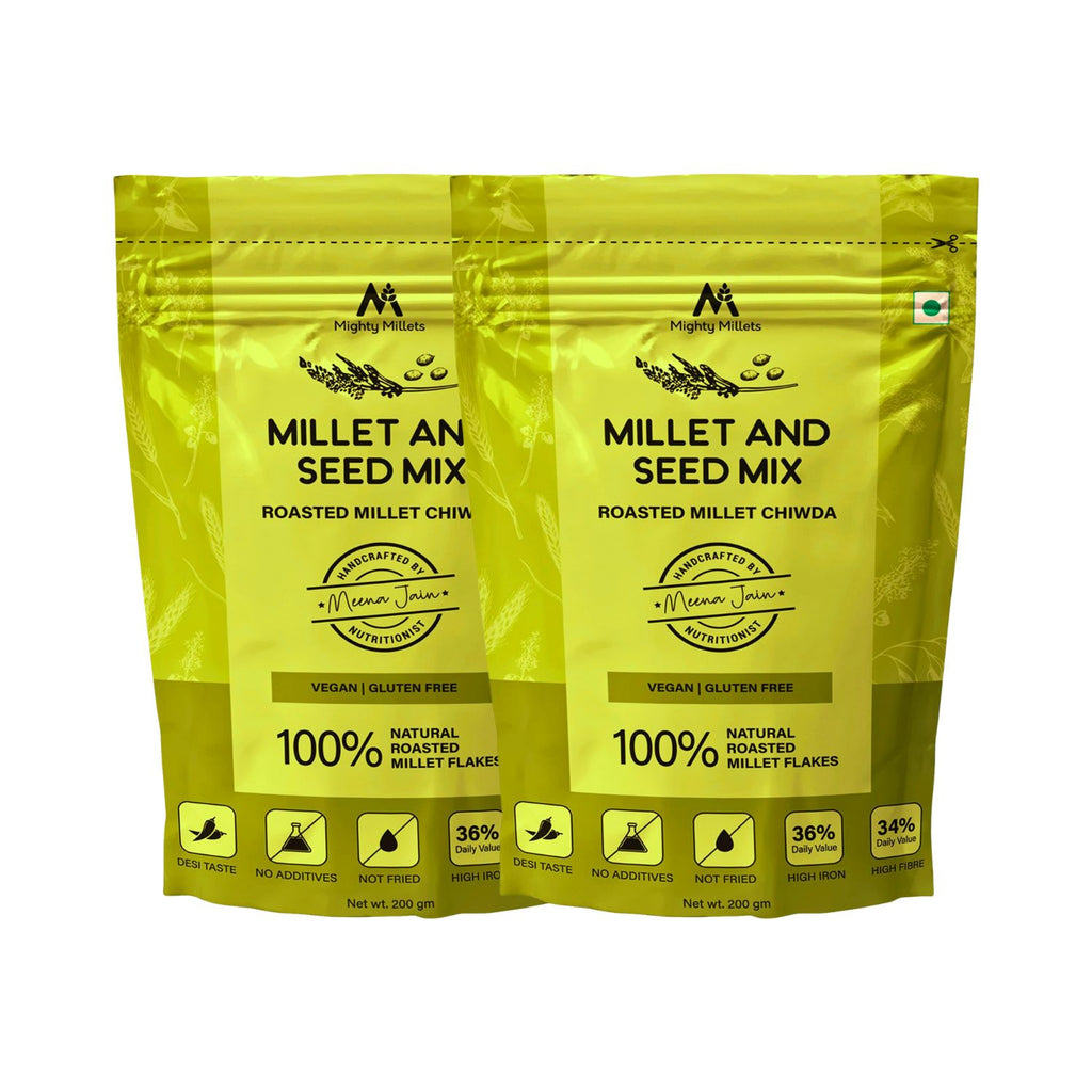 Millets Mix Packet Plant Snack Millet & Seed Mix | Mighty Millets | Butnotmeat ...