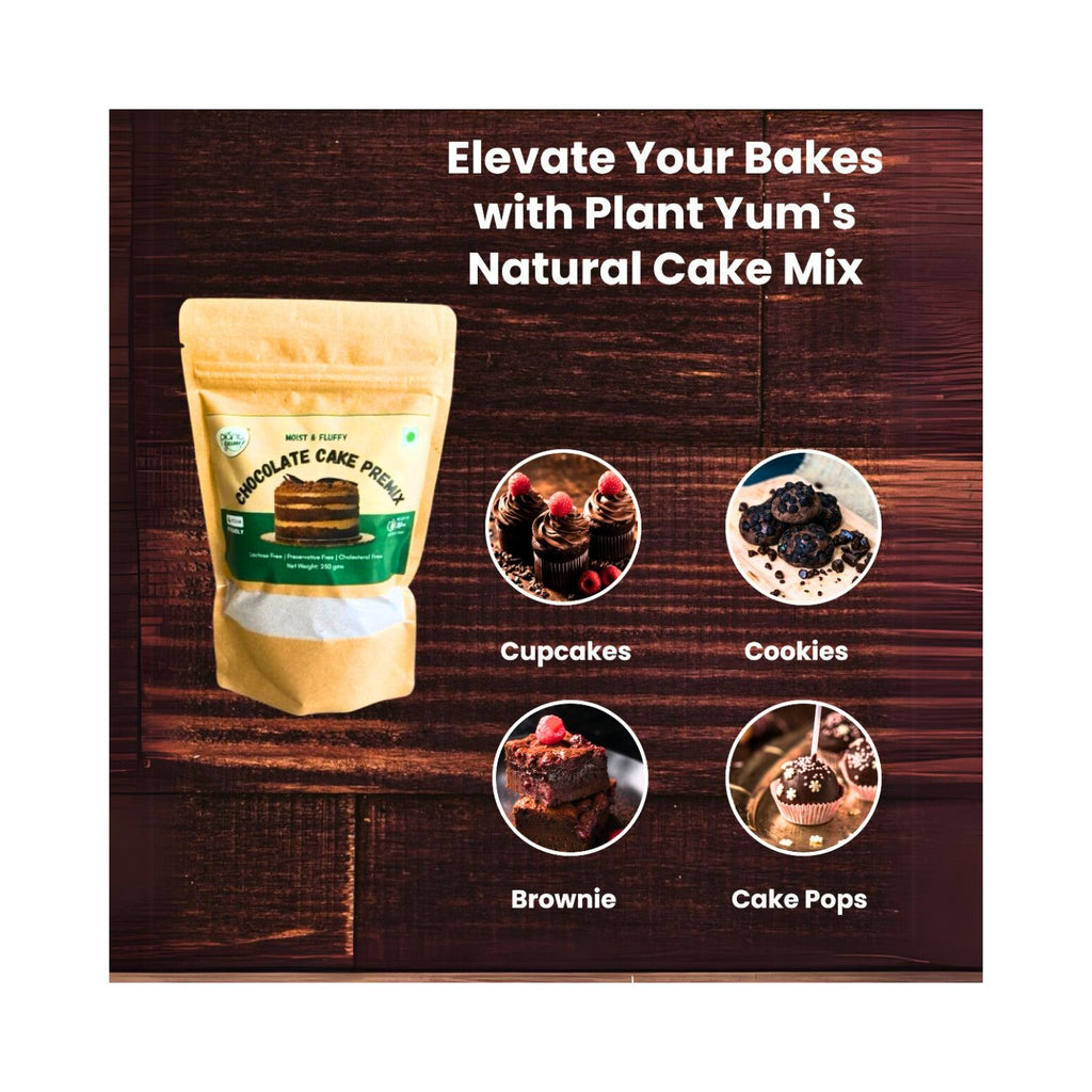 plant_yum_chocolate_cake_premix_whole_wheat___jaggery_vegan_250g_pack_front_plated_cuisine