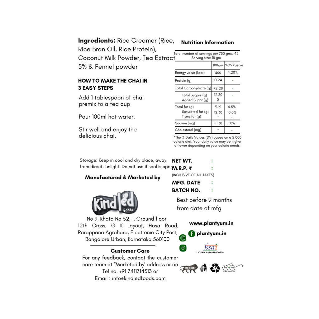 plant_yum_instant_fennel_tea_premix_saunf_no_added_sugar_vegan_750g_pack_back_label