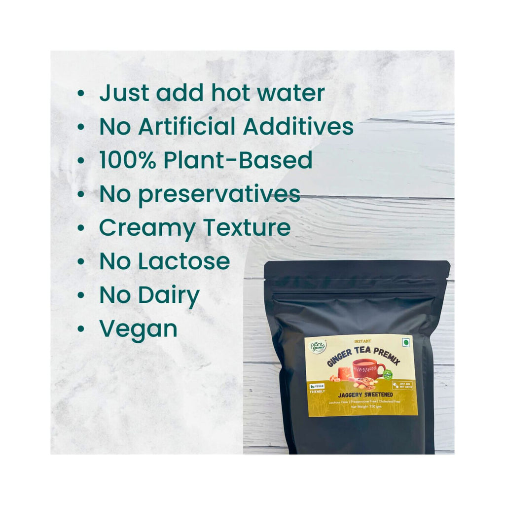 plant_yum_instant_ginger_tea_premix_adrak_jaggery_sweetened_super_saver_pack_vegan_750g_pack_front_benefits