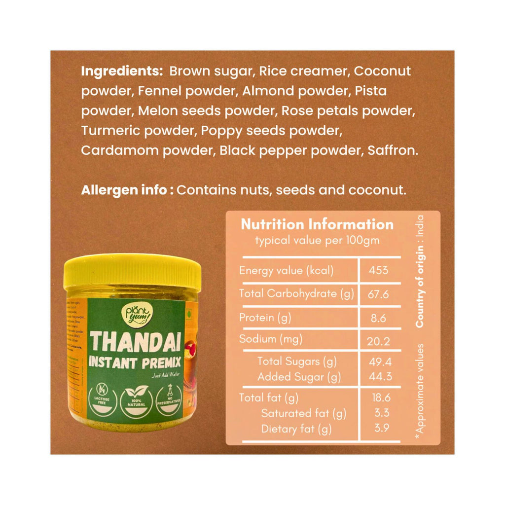 plant_yum_instant_thandai_premix_lactose_free_plant_based_100g_jar_front_nutrition_ingredients