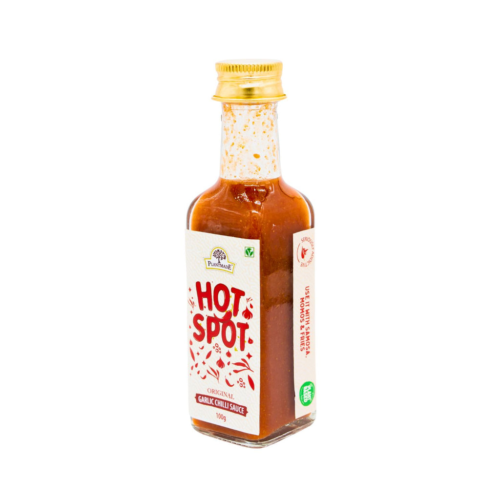 plantmade_hotspot_chilly_garlic_sauce_100g_bottle_front_angle