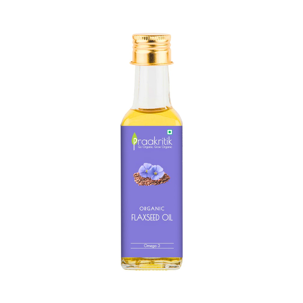 praakritik_organic_cold_pressed_flaxseed_oil_100ml_bottle_front_new