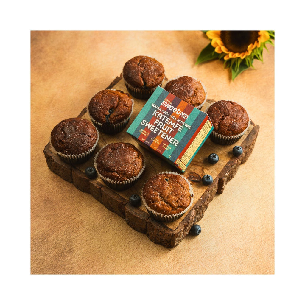 surasa_sweetpro_100__natural_sugar_replacer_katemfe_fruit_sweetener_100_sachets_100g_pack_front_muffins
