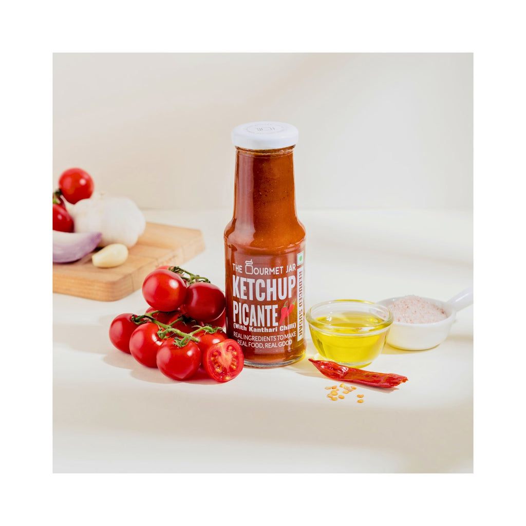 the_gourmet_jar_ketchup_picante_with_kanthari_chilli_225g_jar_front_lifestyle