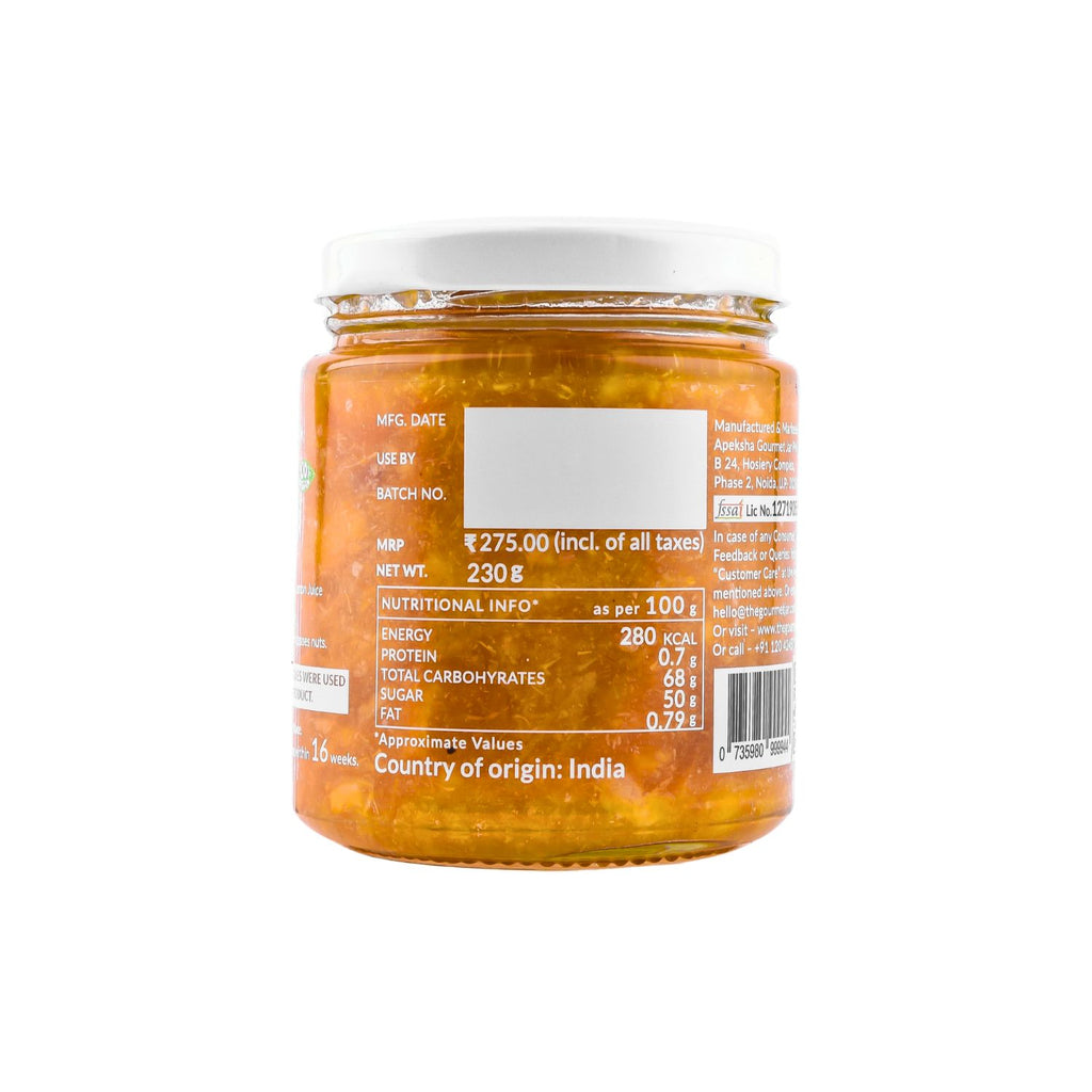 the_gourmet_jar_orange_marmalade_thick_cut_230g_jar_nutrition