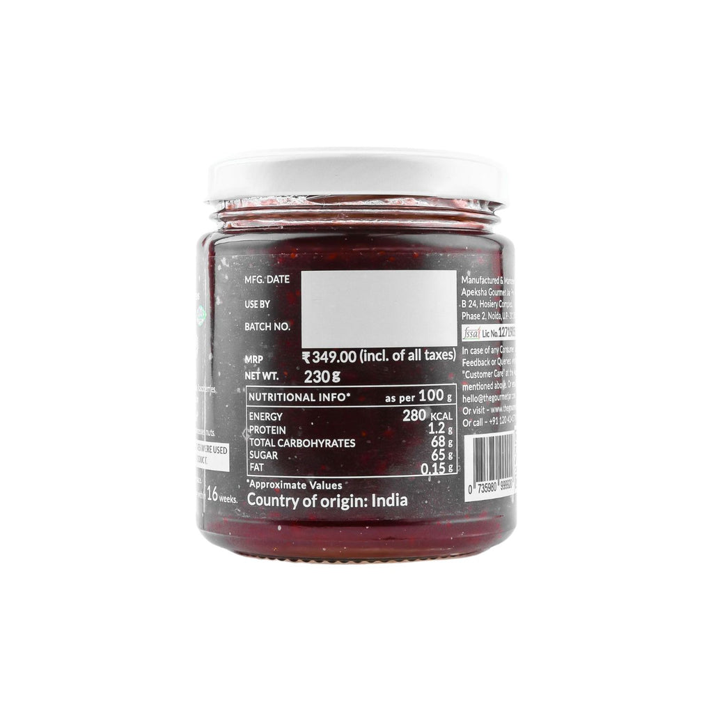the_gourmet_jar_raspberry_strawberry_preserve_230g_jar_nutrition