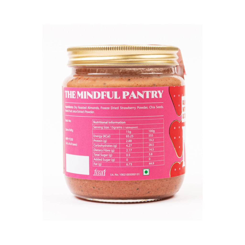 the_mindful_pantry_almond_butter_with_strawberry_and_chia_seeds_530g_jar_side