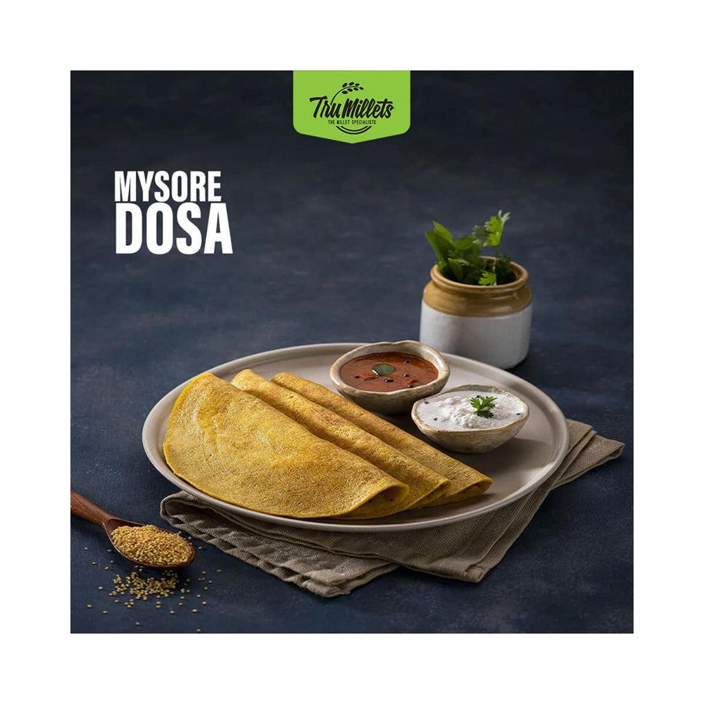 tru_millets_dosa_combo_mysore_dosa_mix_pack_of_2_500g_plated_dish