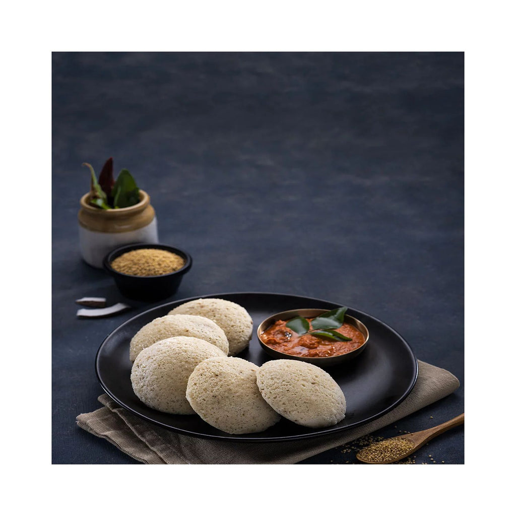 tru_millets_idli_combo_kanjeevaram_idli_mix_pack_of_2_500g_plated_dish
