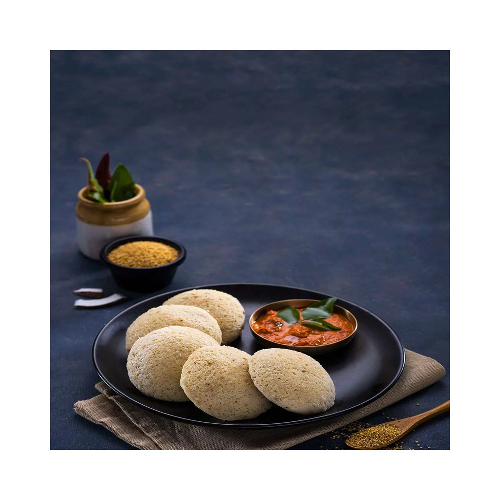 tru_millets_kanjeevaram_idli_mix_pack_of_2_500g_plated_dish