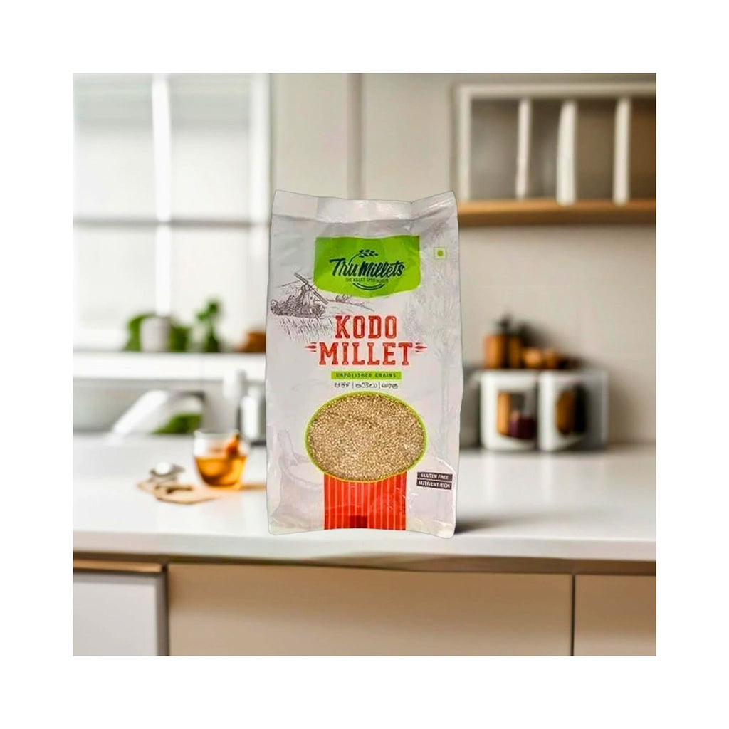 tru_millets_millet_comb_kodo_millet_pack_of_6_1.5kg_pack_front_on_kitchen_table