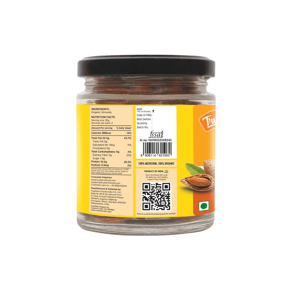 truefarm_organic_almonds_roasted_100g_jar_nutrition