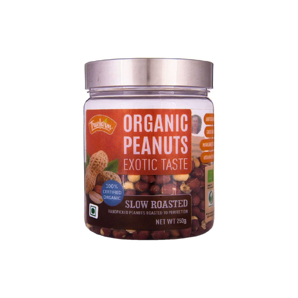 truefarm_organic_peanuts_roasted_250g_jar_front