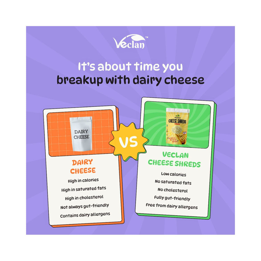 veclan_premium_cheese_shreds_vegan_200g_pack_front_dairy_comparison